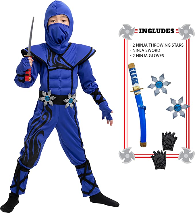 Disfraz Ninja con Accesorios (3-4)